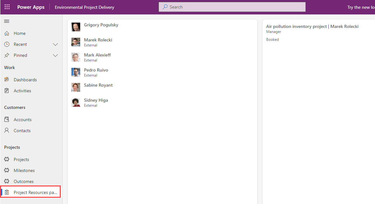 Custom page in model-driven app.