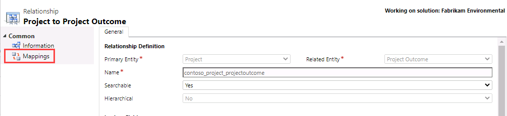 One to many relationship in Solution Explorer.